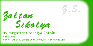 zoltan sikolya business card